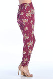 Women's High-Rise Tie Belt Elasticized Waist Floral Print Pants