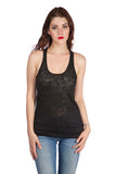 Hollywood Star Fashion Womens Sleeveles Burnout Tank Top