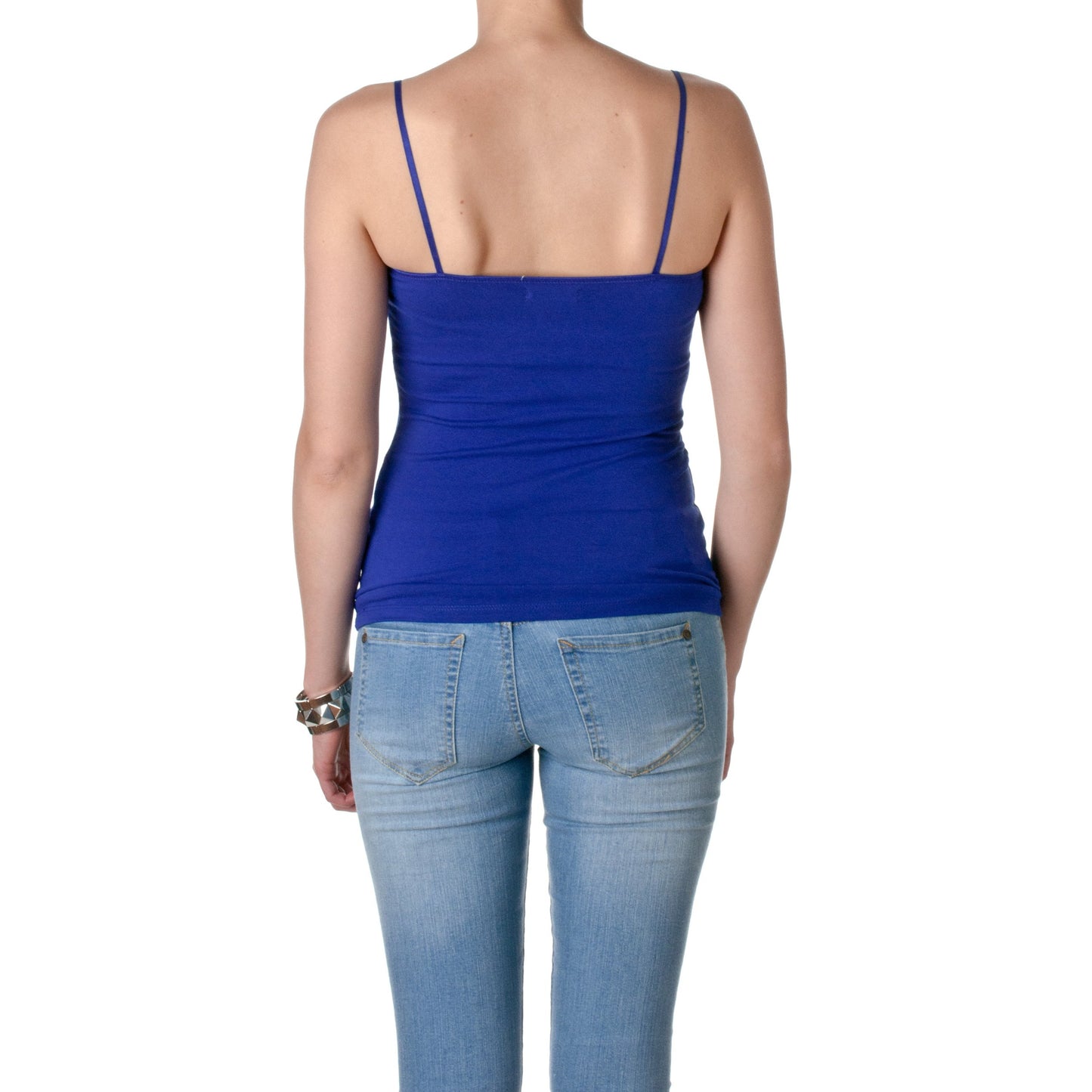 Hollywood Star Fashion Regular Length Spaghetti Strap Tank Top Camis Basic Camisole Cotton Plain Solid Color1