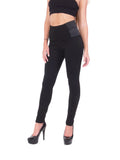 High Waisted Thick Leggings Pants Jeggings with Side Elastic