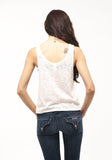 Hollywood Star Fashion Sleeveless Crochet Top with knit back