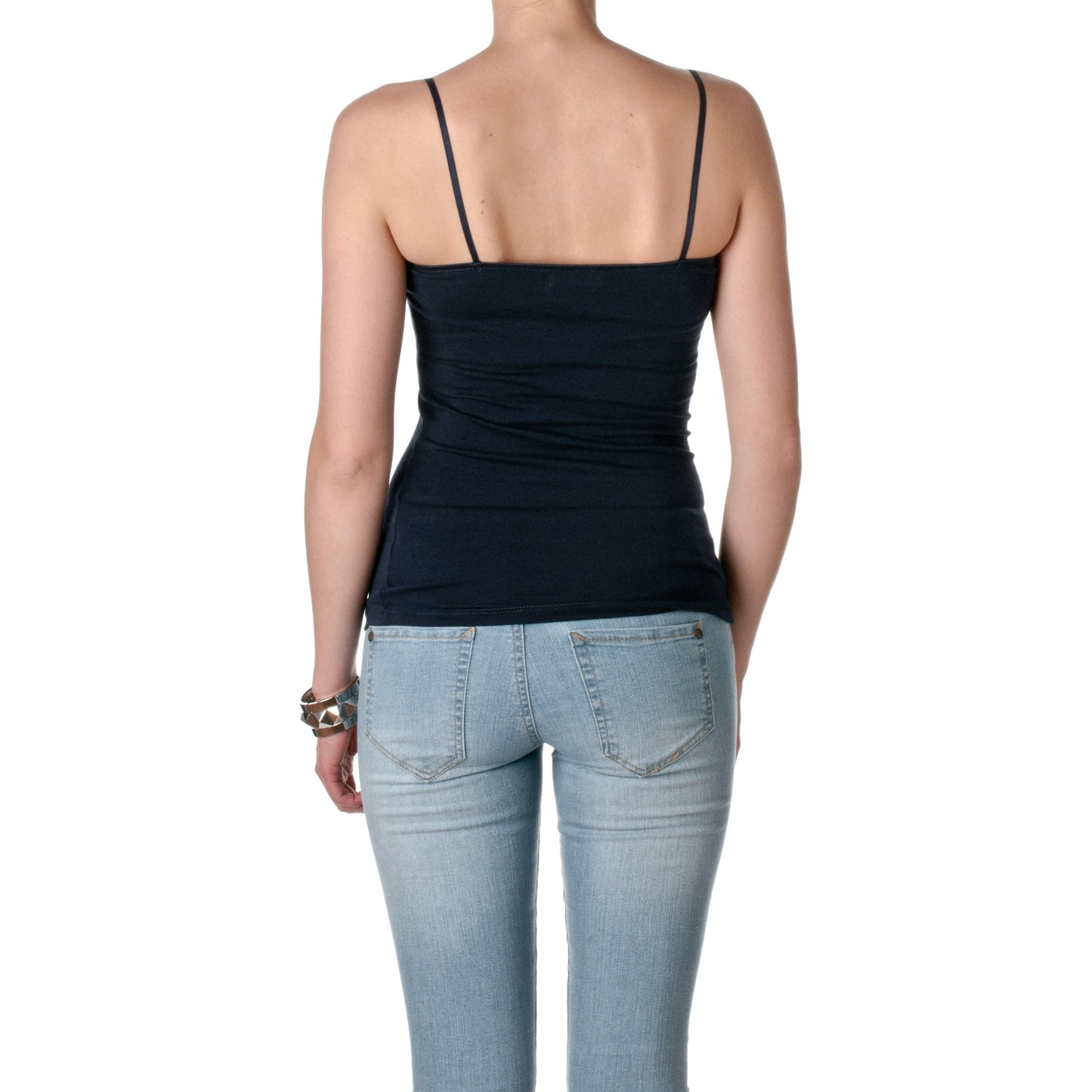 Hollywood Star Fashion Casual Basic Women's Semi-Crop Camisole Cami Tank Top With Adjustable Straps