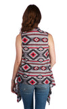 Hacci Tribal printed sleeveless cardigan