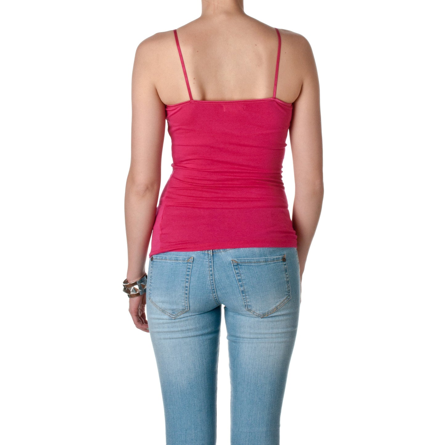 Hollywood Star Fashion Regular Length Spaghetti Strap Tank Top Camis Basic Camisole Cotton Plain Solid Color1