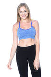Women's Work Out Workout Gym Spaced Dyed Racer Back Sports Bra