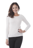 Khanomak Long Sleeve Crewneck Knit Sweater Top With Button On The Sleeves