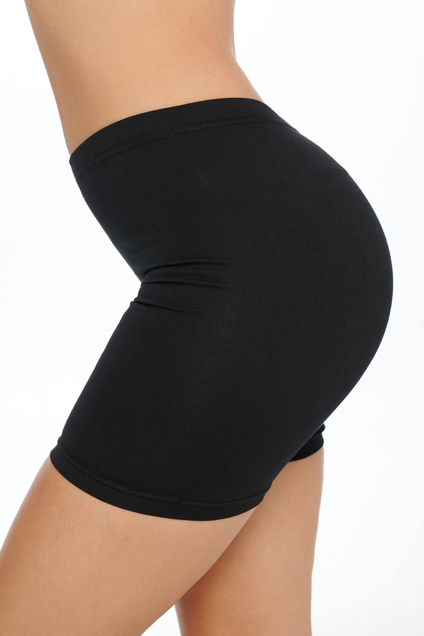 Women's High Waist Cotton Blend Biker Shorts Dance Sports Under Garment