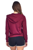 Khanomak French Terry Classic Zip Up Long Sleeve Drawstring Hoodie Sweater