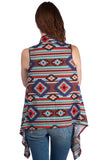 Hacci Tribal printed sleeveless cardigan