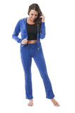 Velour Classic Hoodie Sweat Suit Jacket and Pants Set Velvet Tracksuit with Pockets1