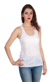 Hollywood Star Fashion Womens Sleeveles Burnout Tank Top