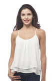 Adjustable Strap Chiffon Racer Back top