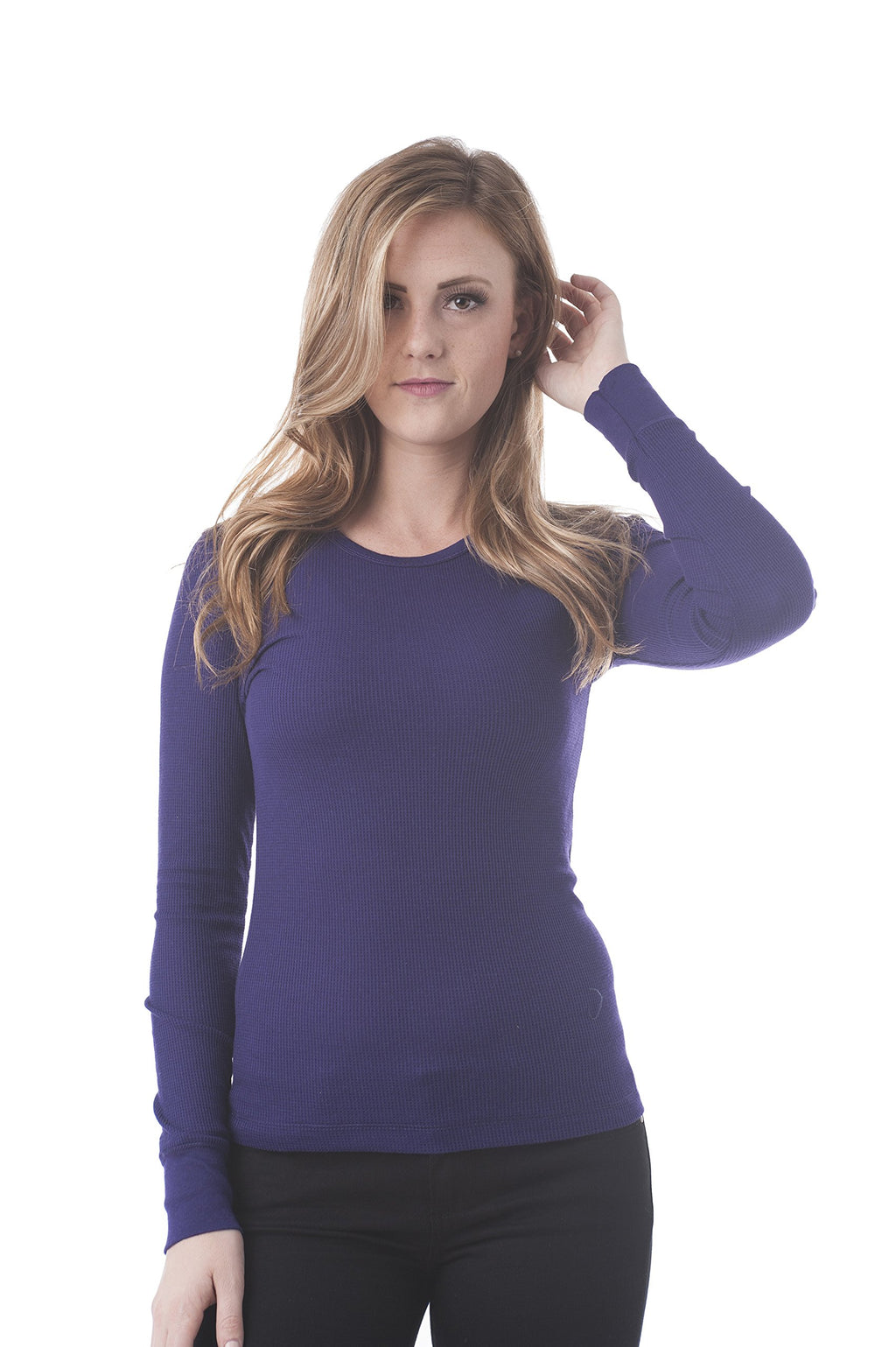 Khanomak Women's Long Sleeve Crewneck Thermal Top Shirt