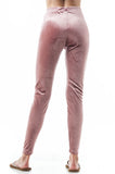 Plain Velvet Velour Elasticized Waistband Legging Pants