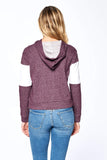 Khanomak Women's Long Sleeve Color Block Hoodie Sweatshirt