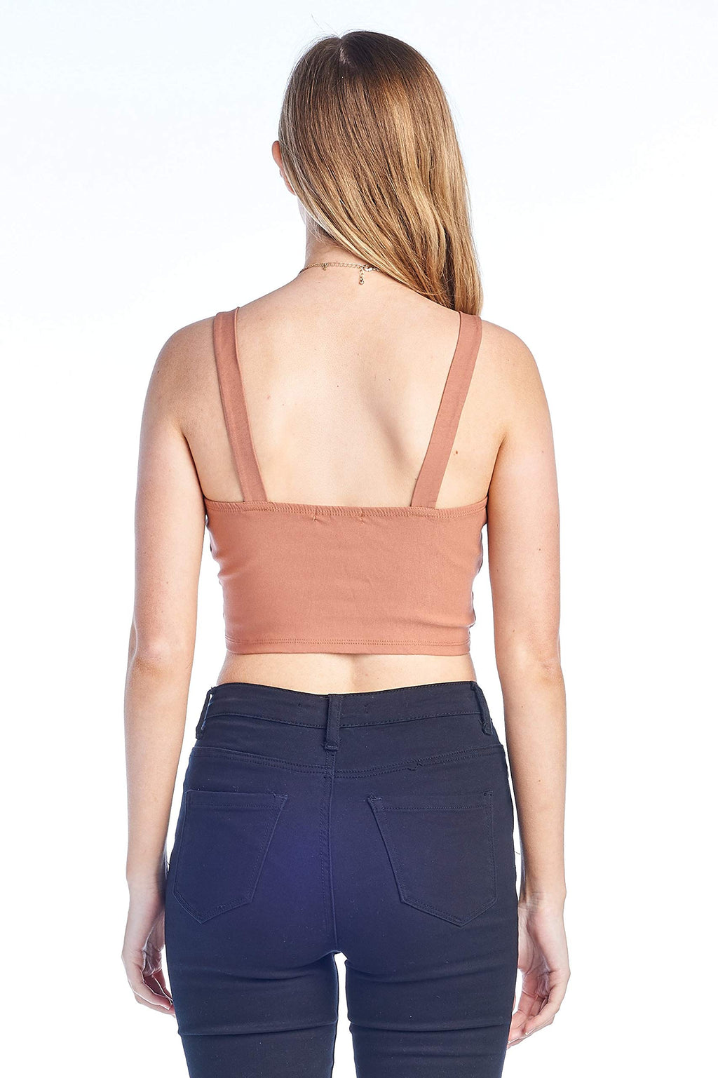Women's Sleeveless Tank Caged Detail Stretch Sweet Heart Neckline Bustier Bralette Corset Crop Top