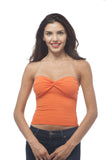 Hollywood Star Fashion Twisted bustier tube crop top