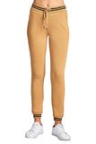 Casual Drawstring Waist Side Pockets Straight Leg Color Block Strip Detail Jogger Sweatpants