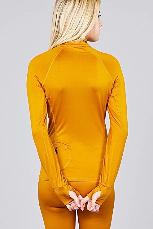 Women's Long Sleeve Zip Up Athletic Wear Sweater Work Out Jacket
