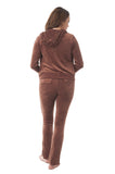 Velour Classic Hoodie Sweat Suit Jacket and Pants Set Velvet Tracksuit with Pockets1