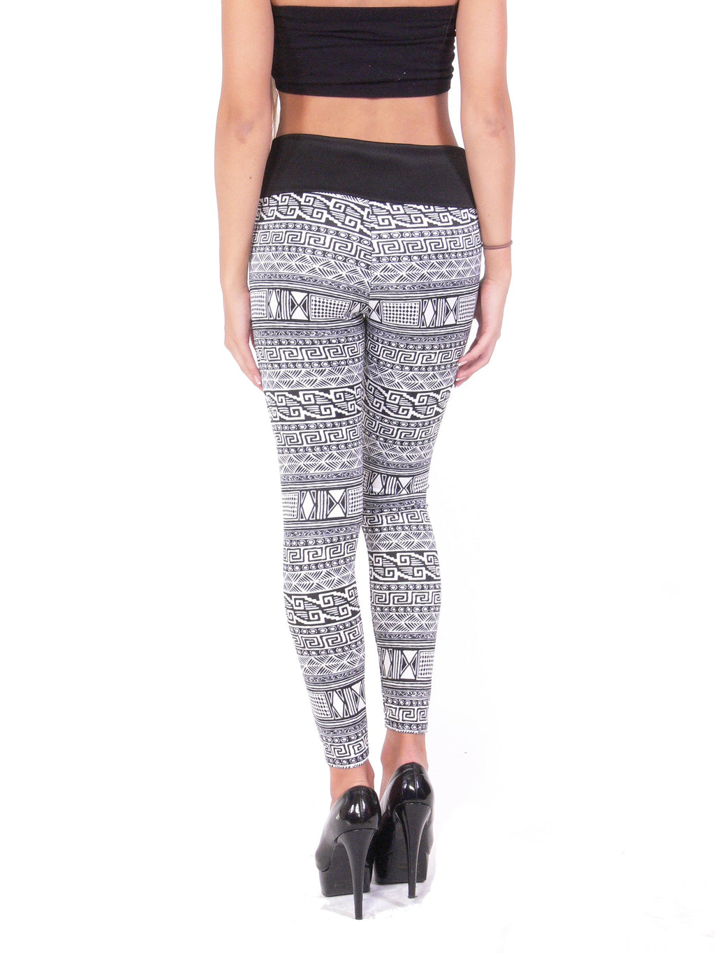 Hollywood Star Fashion High Waisted Back Zip Up Semi Stretch Jeggins Leggings Dress Pants