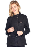 Zip Up Lightweight Military Versatile Utility Anorak Street Fashion Drawstring Adjustable Waist Jacket
