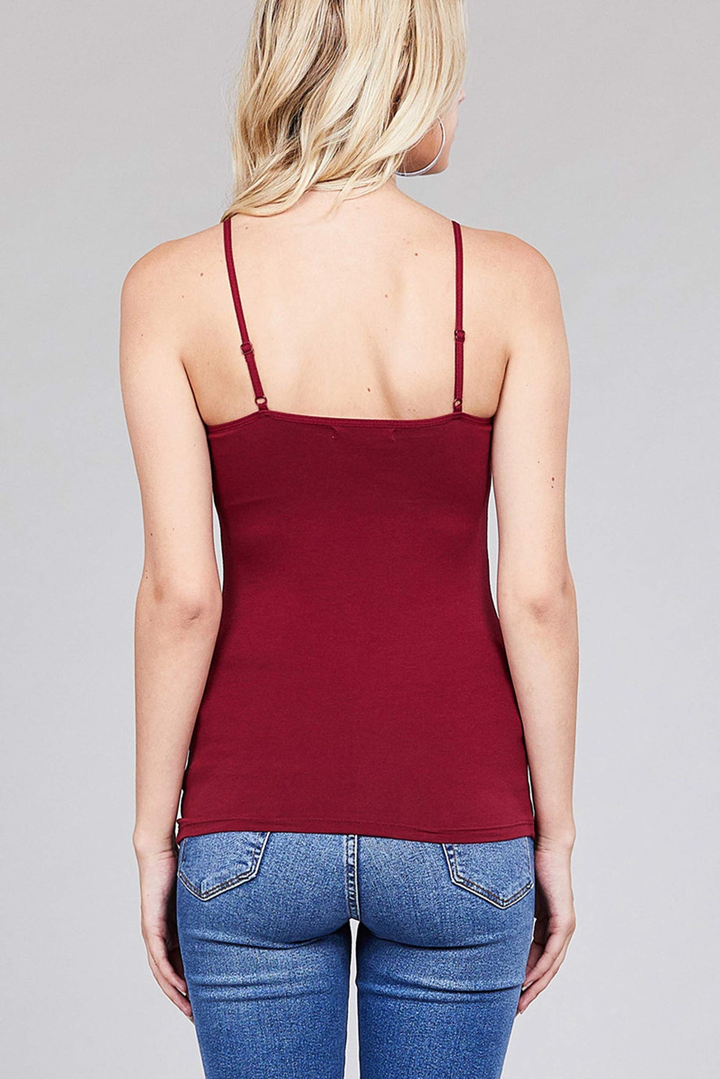 Cami Camisole Built in Bra Adjustable Spaghetti Strap Tank Top