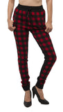 Ponte with Plaid print jogger style pants