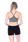 Women's Work Out Workout Gym Spaced Dyed Racer Back Sports Bra