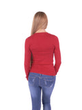 Cable Knit V Neck Pull Over Long Sleeve Sweater