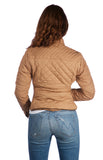Women's Long sleeves quilted coat Zip up bomber jacket