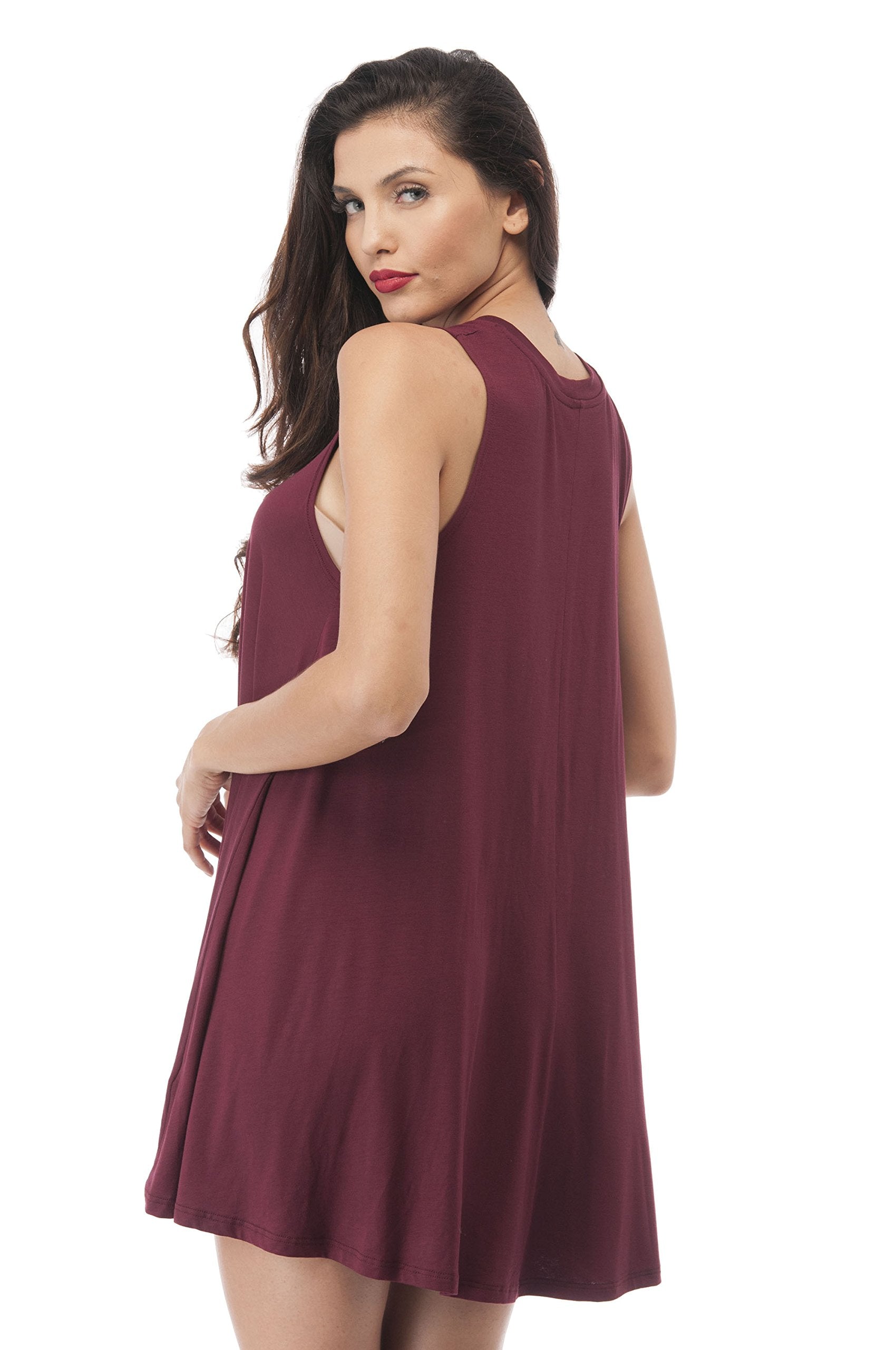 Sleeveless Oversized Shirt Dress Top