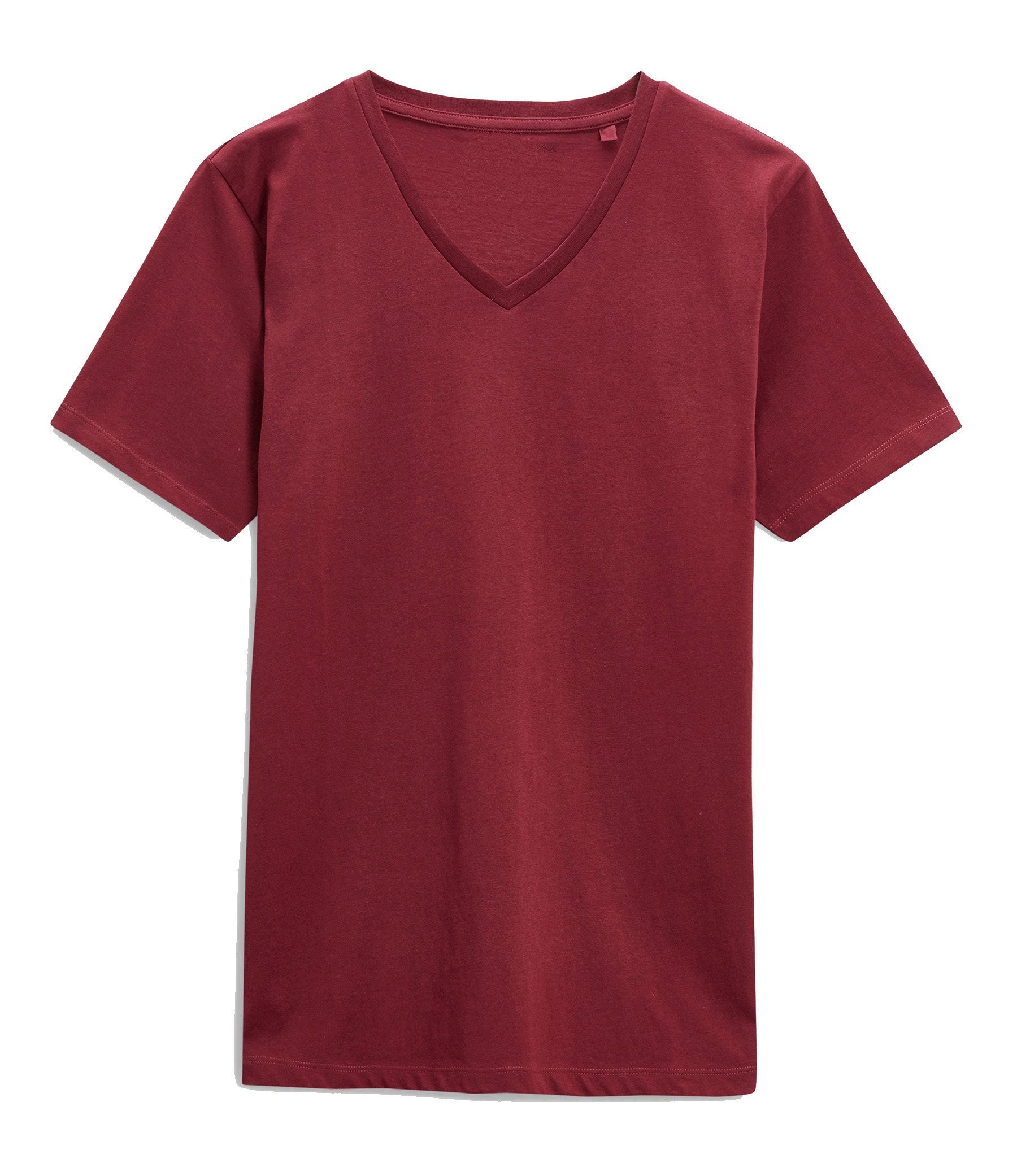 Khanomak Basic Plain Short Sleeve V Neck Mens T Shirt