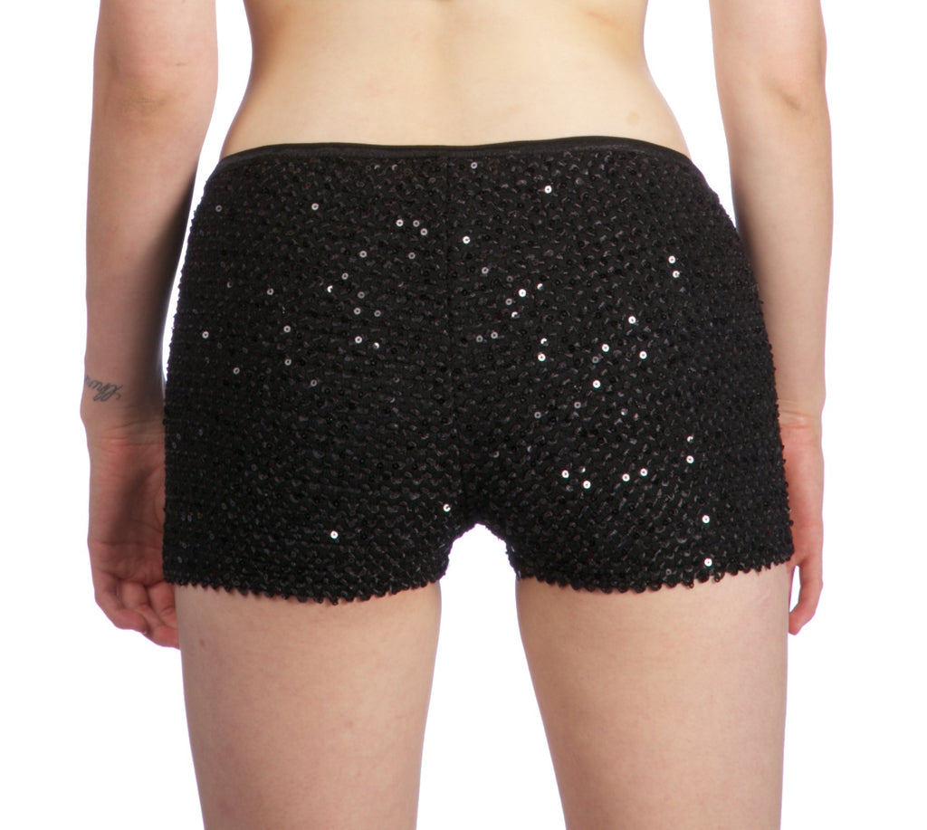 High Waisted Sequin Shorts Hot Pants Club