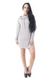 Baby Terry Hooded Long Sleeve Dress