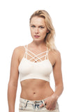 Women's one size Cage Front Bra Cup Bandeau Layering underwear top bralette