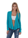 Hollywood Star Fashion Women's Open Front Flyaway Long Sleeves Knit Cardigan