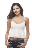 Hollywood Star Fashion Baby Doll cami Crop Top with adjustable straps