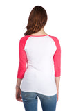 Women's Baseball Tshirt Tee 3/4 sleeves cotton