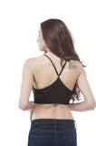 Ladies seamless one size cross over straps bra