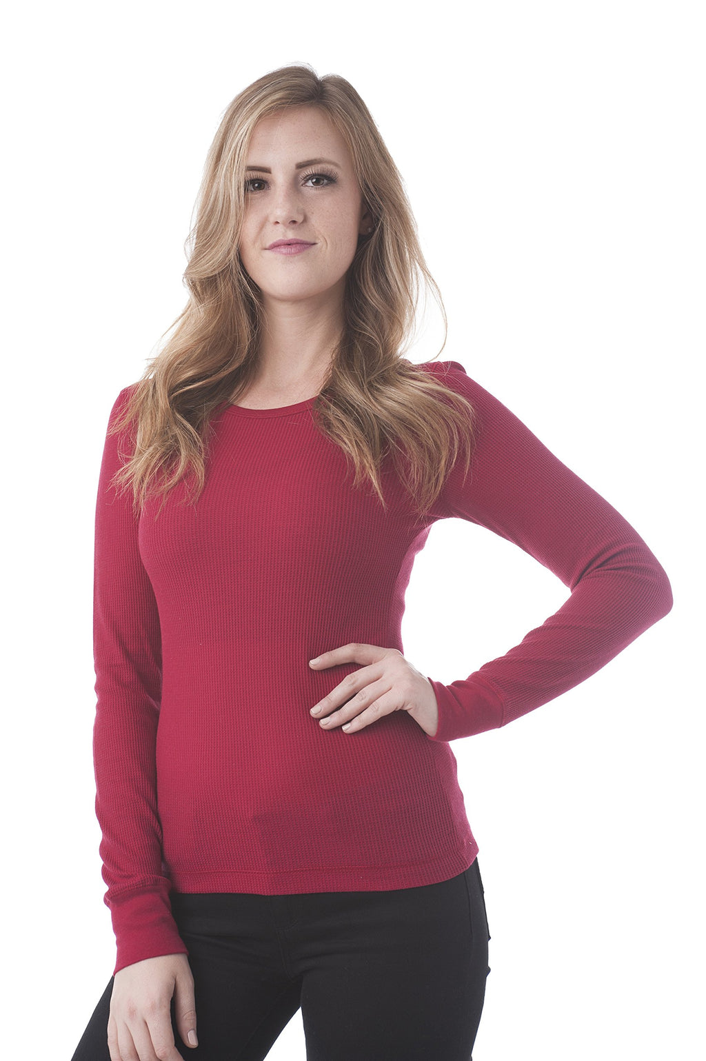 Khanomak Women's Long Sleeve Crewneck Thermal Top Shirt