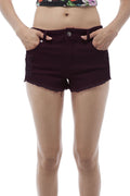 Distress jean mini short shorts