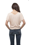 womens Short sleeve plain dolman tunic top