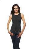 Sleeveless V Shape back Mesh Stretch top