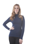 Khanomak Women's Long Sleeve Plain Turtle Neck Top Shirt
