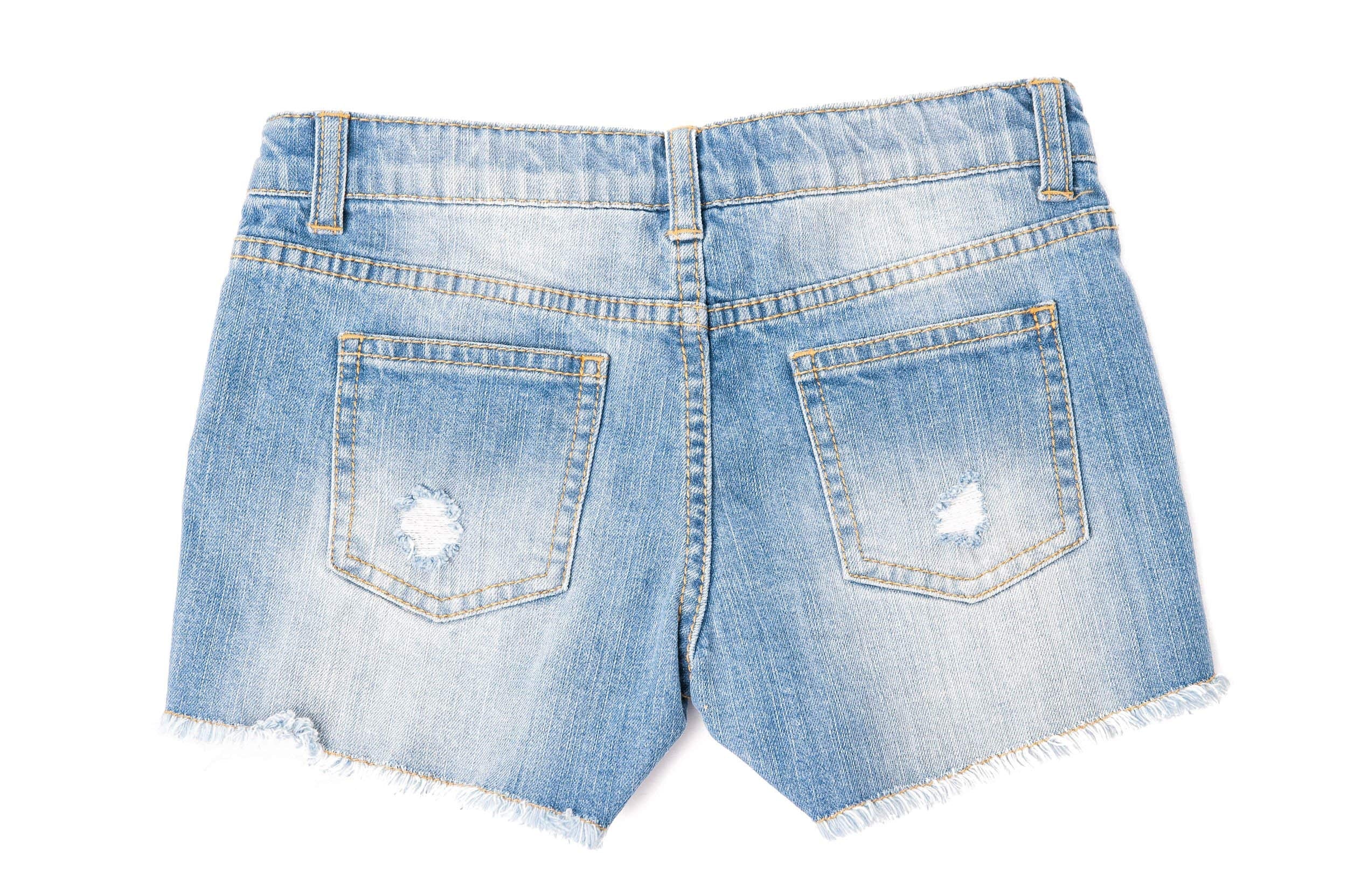 Khanomak Kids Girls' Denim Distress Ripped Shorts