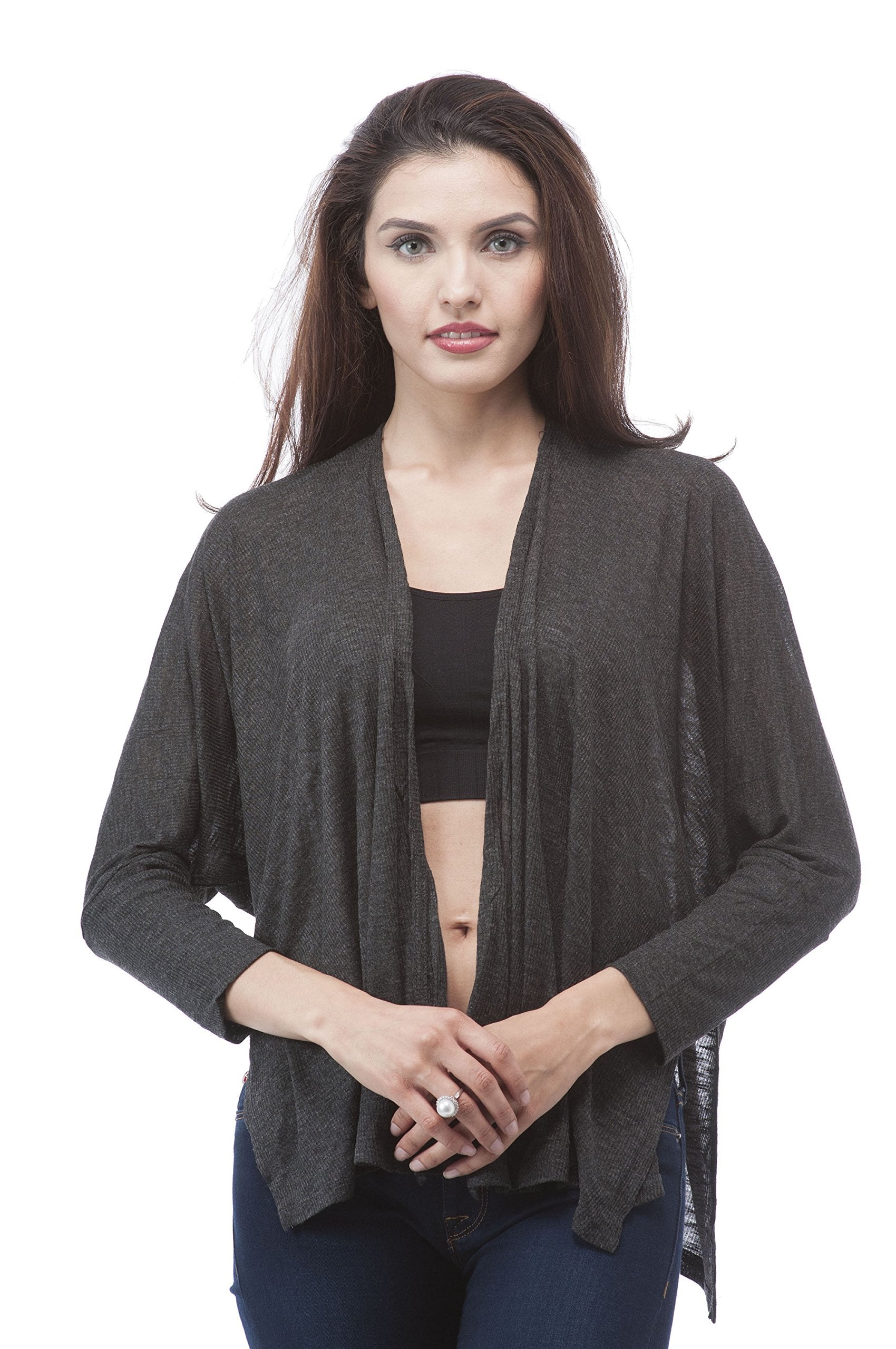 Hollywood Star Fashion Light Weight Open Front Batwing Cardigan