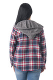 Long Sleeve Shirt With Detachable Two Tone Terry Hood