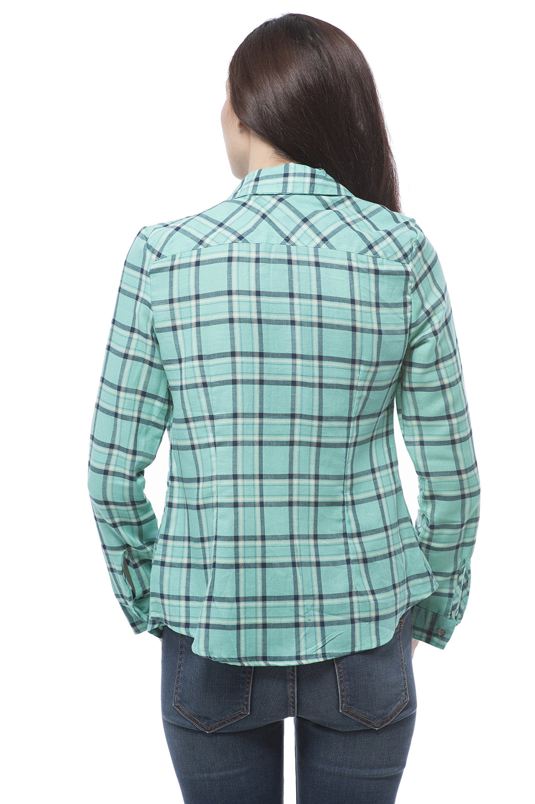 Flannel Button Up Long-Sleeve Shirt junior size