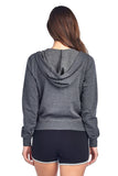 Khanomak French Terry Classic Zip Up Long Sleeve Drawstring Hoodie Sweater